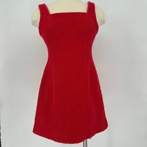 Maje Red Tweed Mini Dress Size 40 (US L) — Good Used, Wash Wear